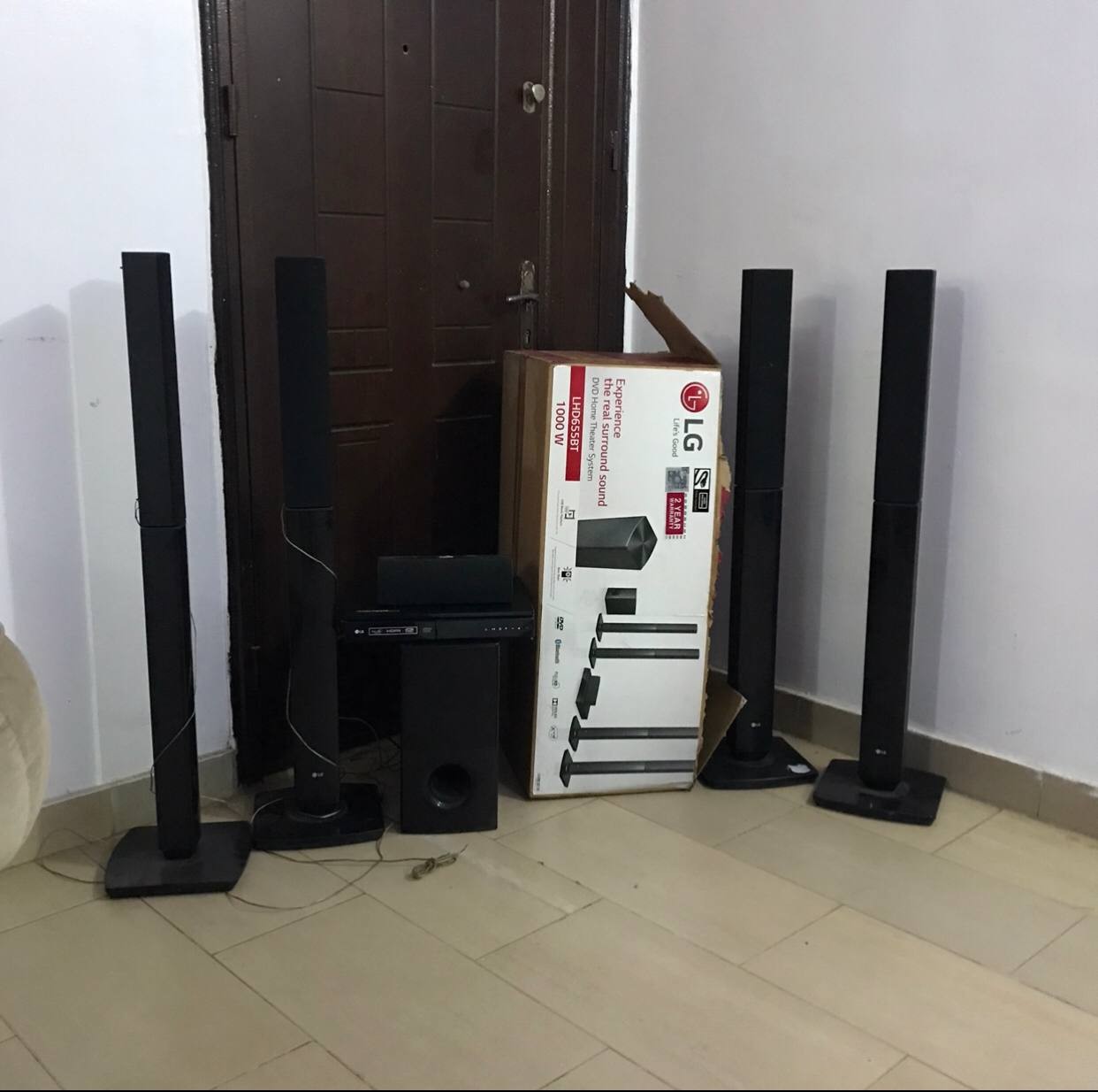 ❌❌SOLD-OUT❌❌  ... 1000W, bluetooth Lg 4 pole Home Theater Sound System LHD655BT For-Sale