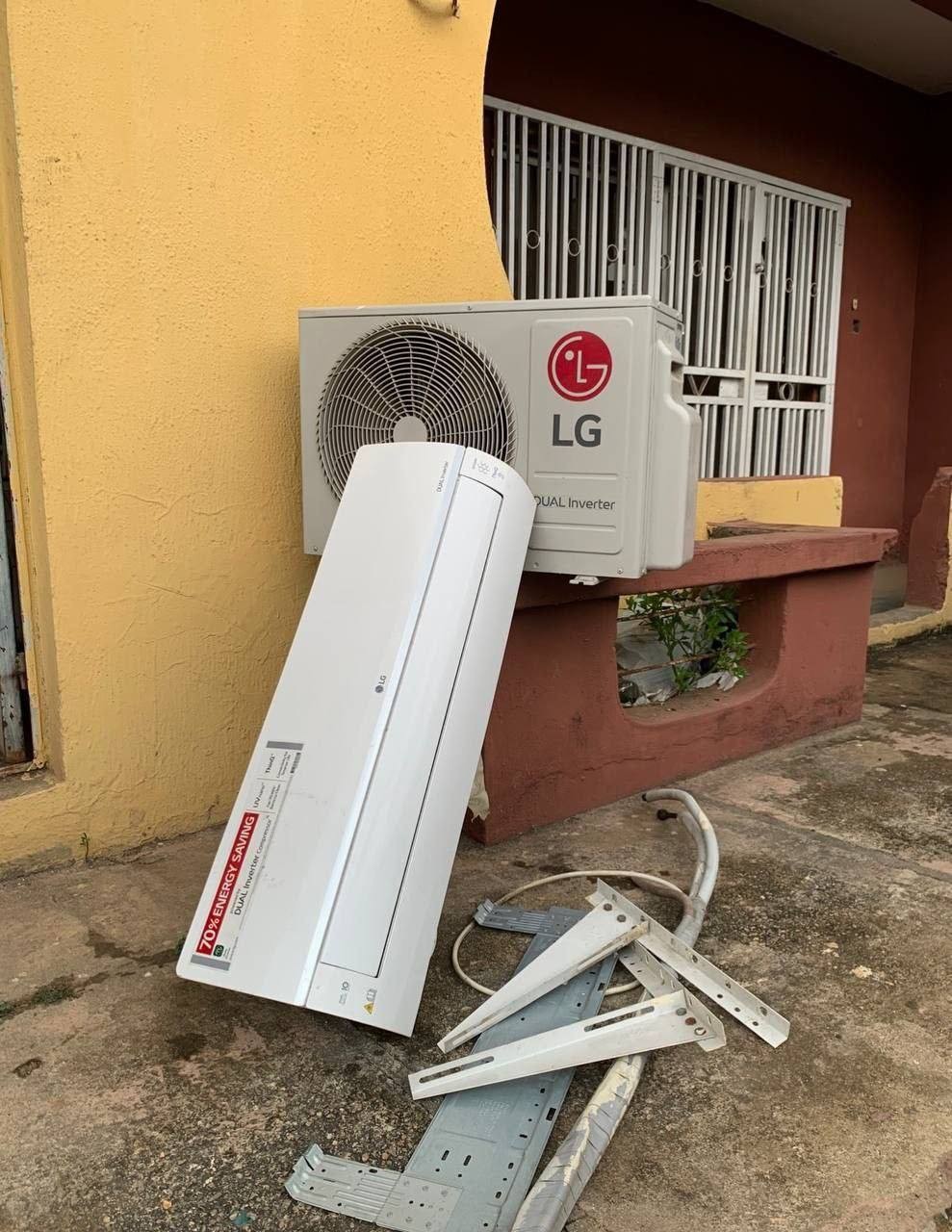 V.Clean 2Hp Lg Dual Inverter Air-Conditioner With Kit, Already filled Gas, Indoor & Outdoor Hanger For-Sale